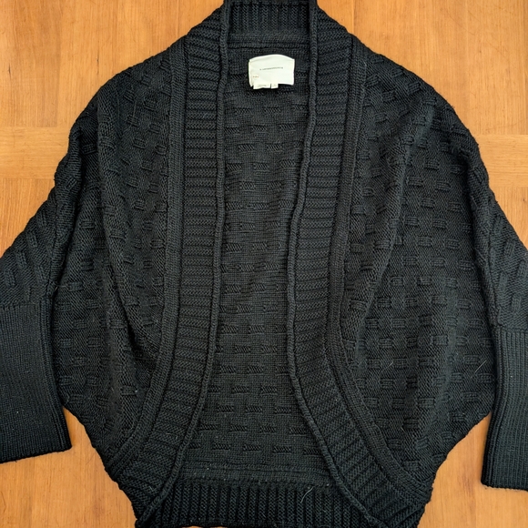 Anthropologie Black Cozy Chunky Cardigan - Picture 4 of 4
